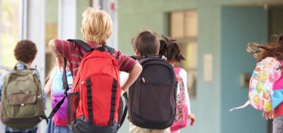 Kids Going to School with Their Backpacks